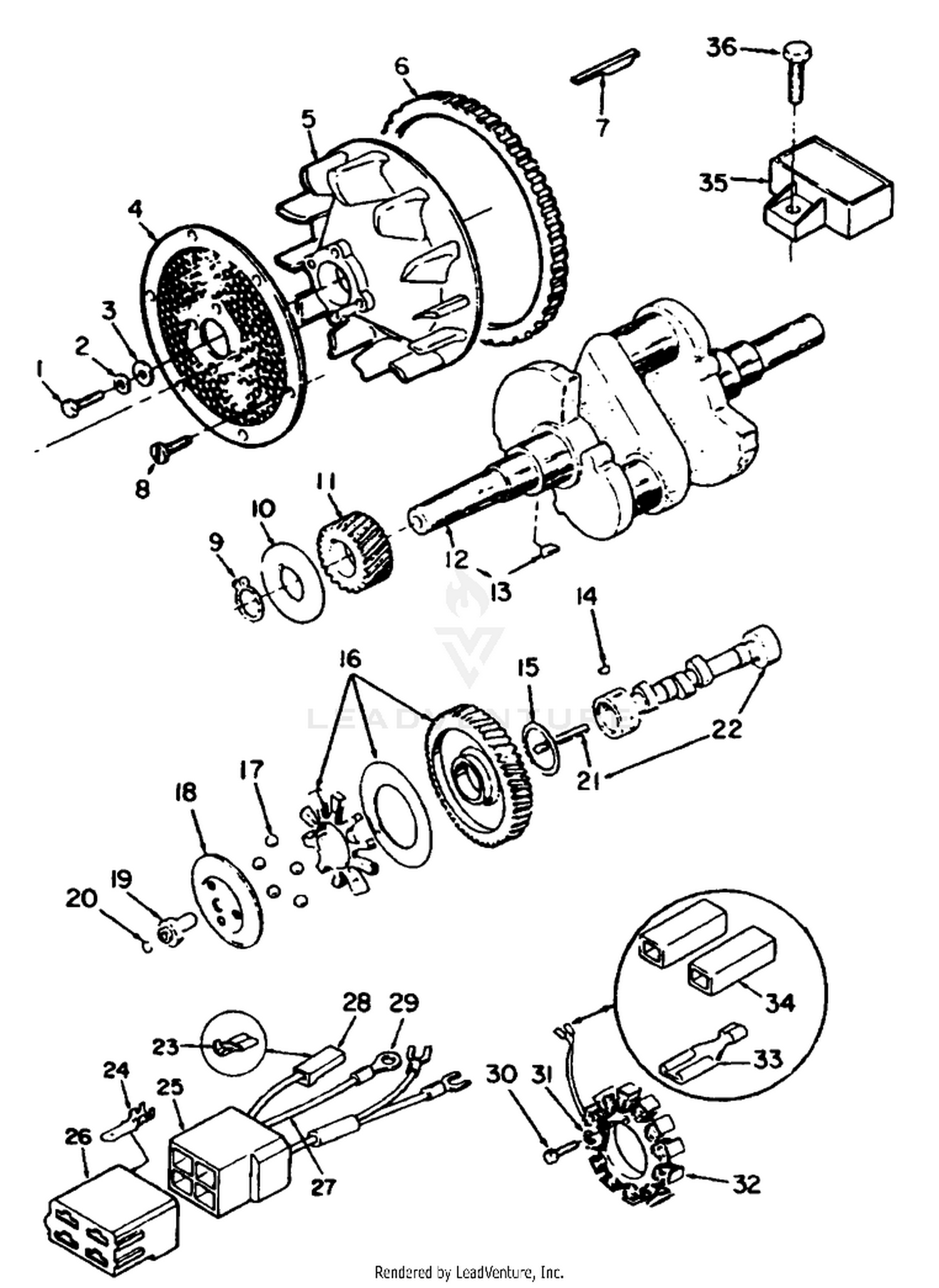 Blower  Crankshaft-Onan P220g Type I/10808d
