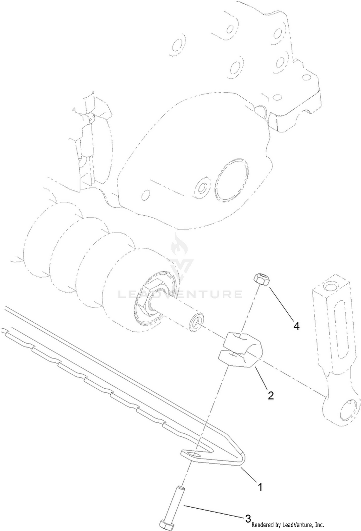 21 Inch Wide Front Scraper Assembly No. 115-7375