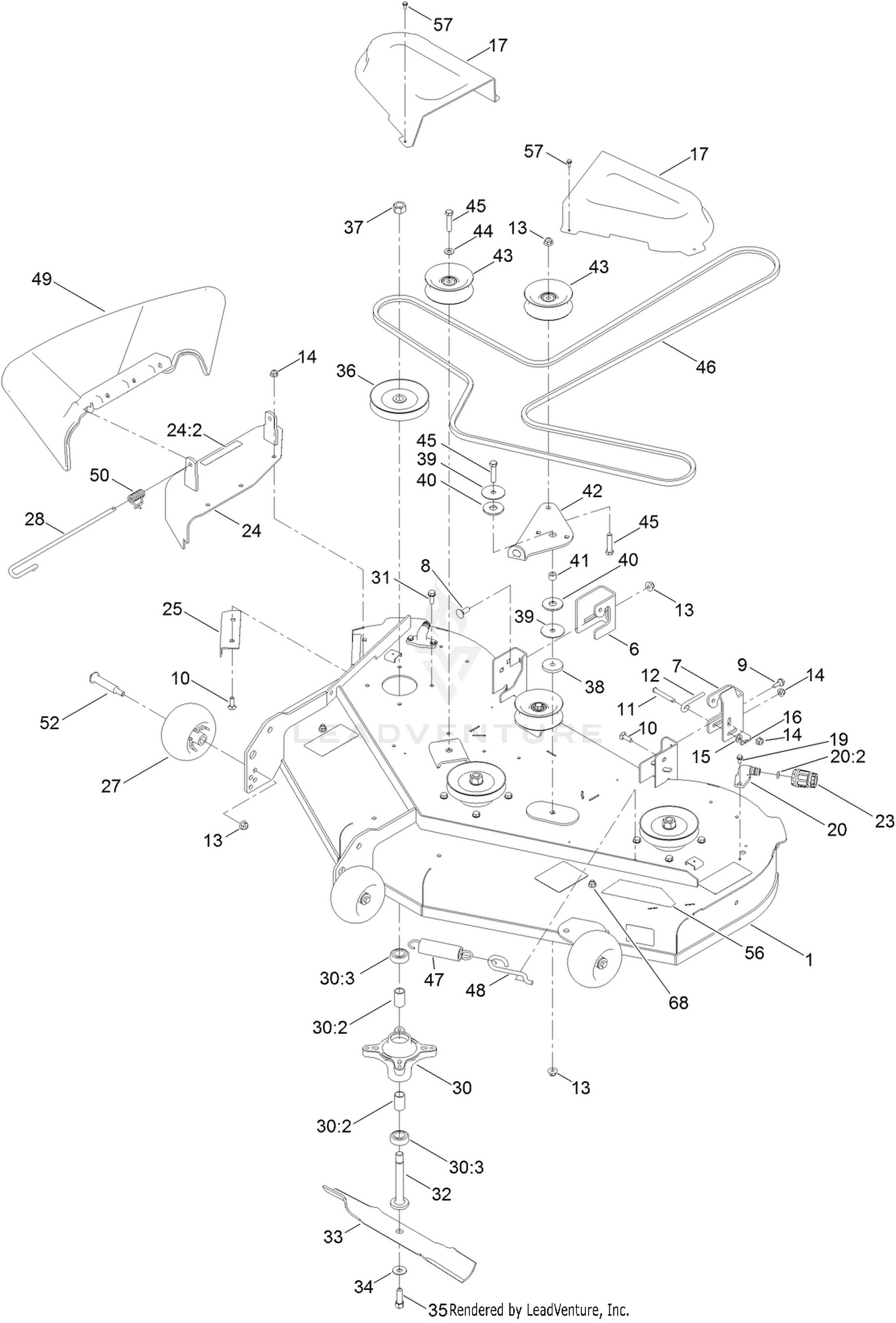 50 Inch Deck Assembly