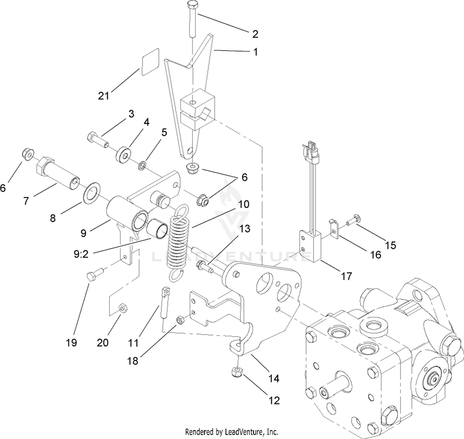 Pump Control Lever Assembly