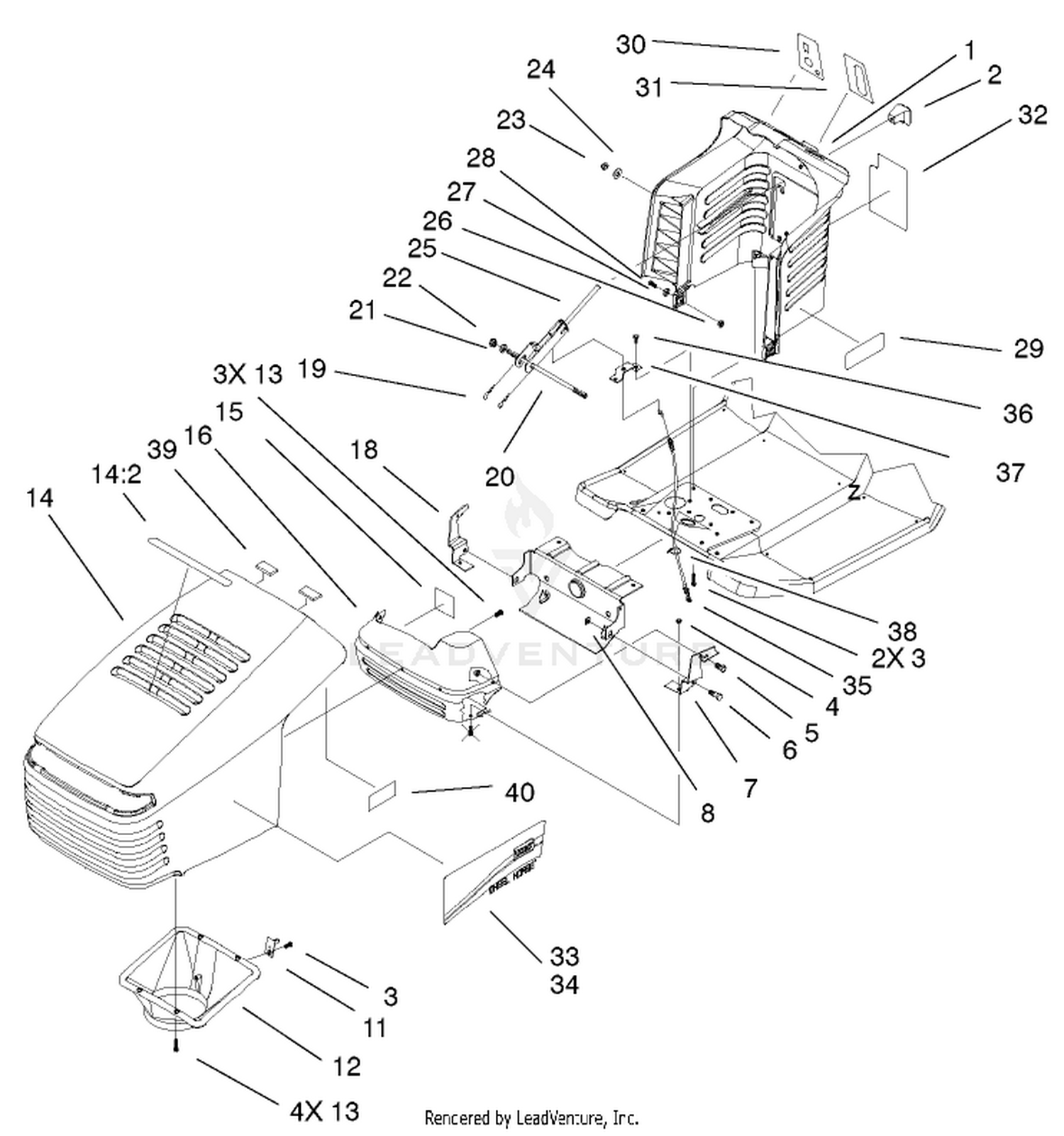 Hood  Tower Assembly