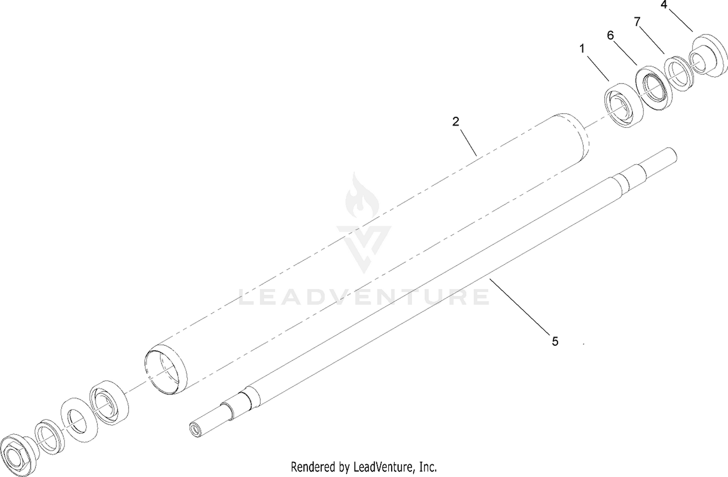 21 Inch Full Roller Assembly No. 106-6945