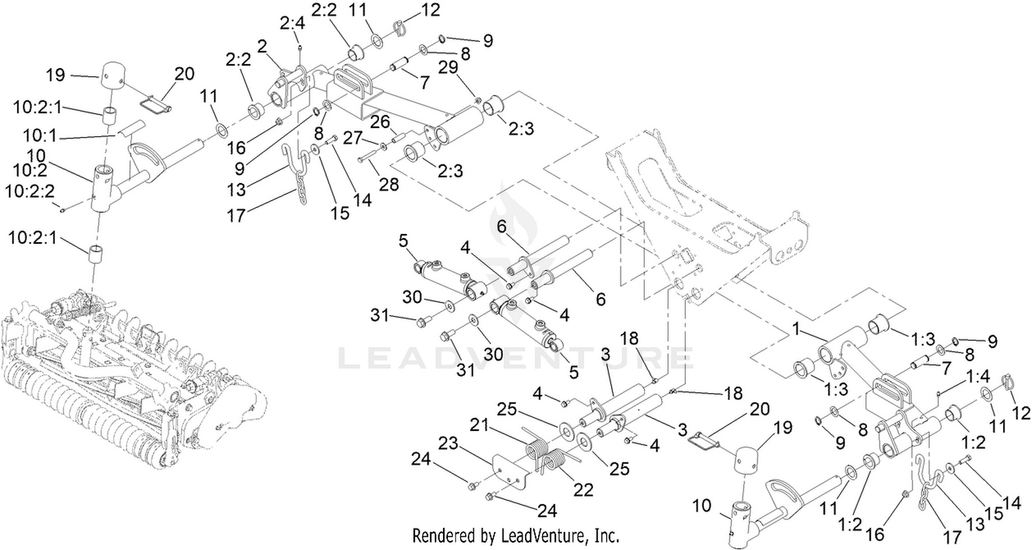 No. 2 and No. 3 Lift Arm Assembly