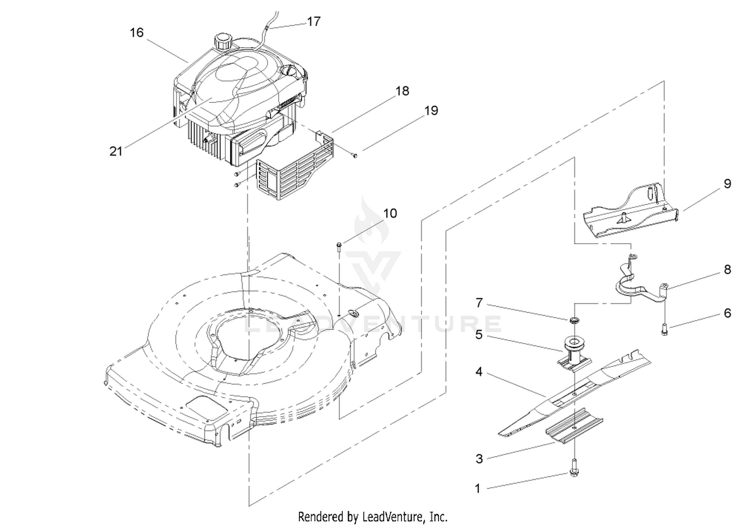 Engine and Blade Assembly