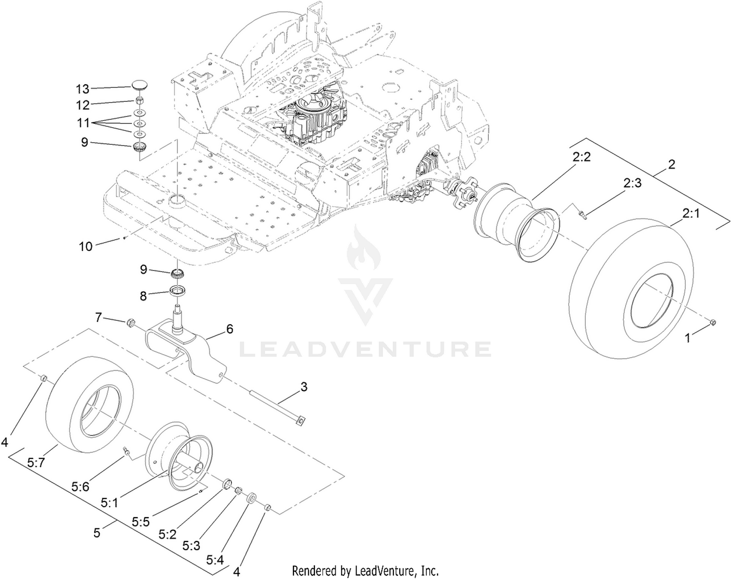Tire and Caster Assembly