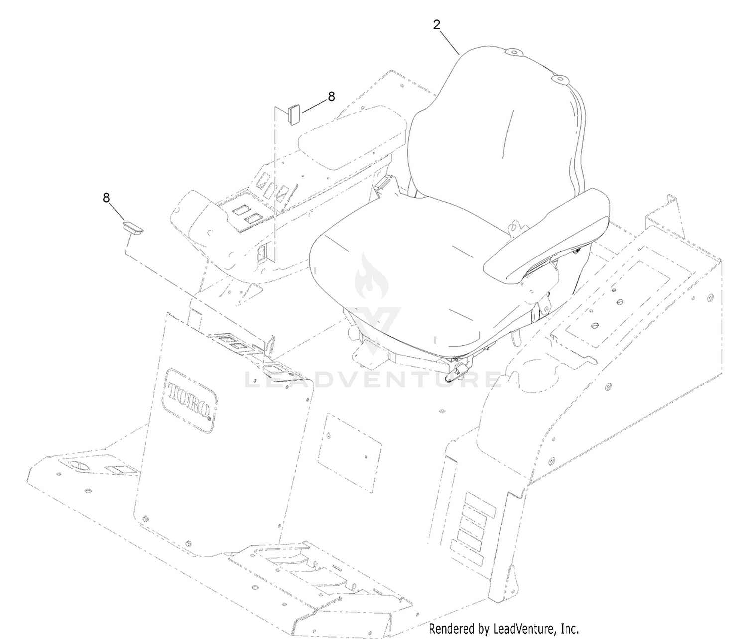 Cab Seat Assembly  For Cab Model Only