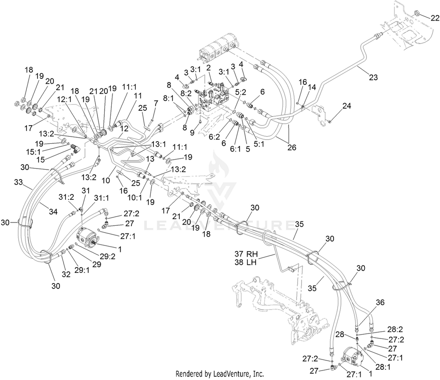 No. 1, 4 and 5 Reel Drive Hydraulic Assembly
