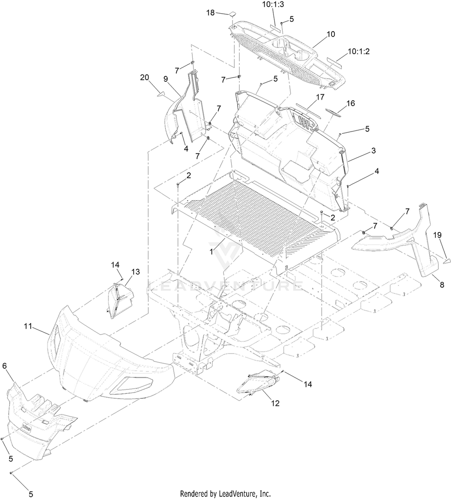 Hood, Front Fenders and Dash Assembly