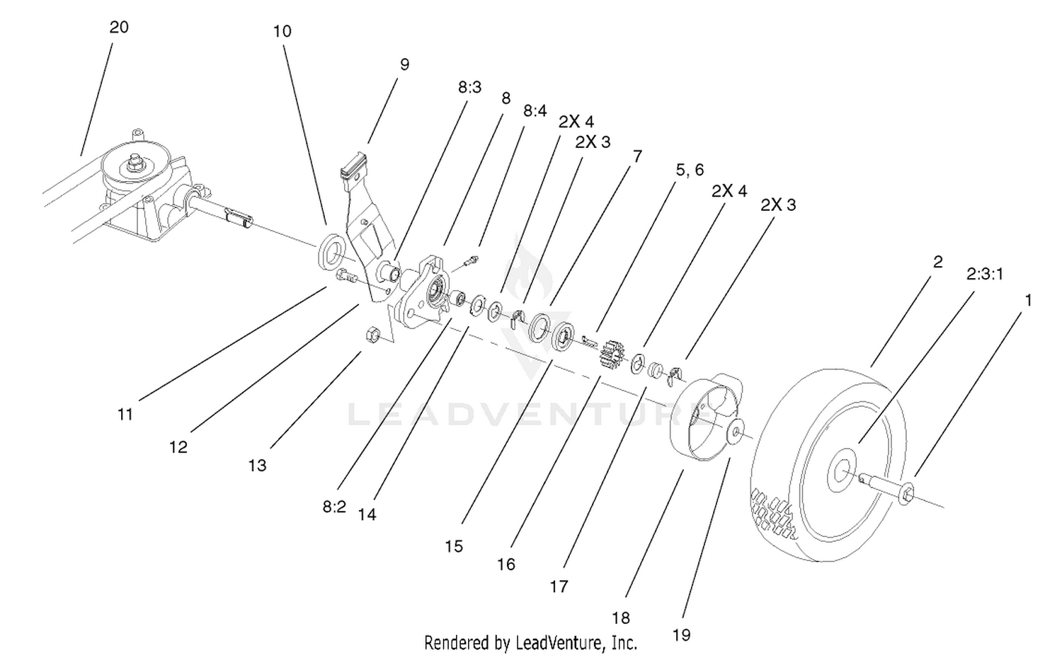 Gear Case and Wheel Assembly