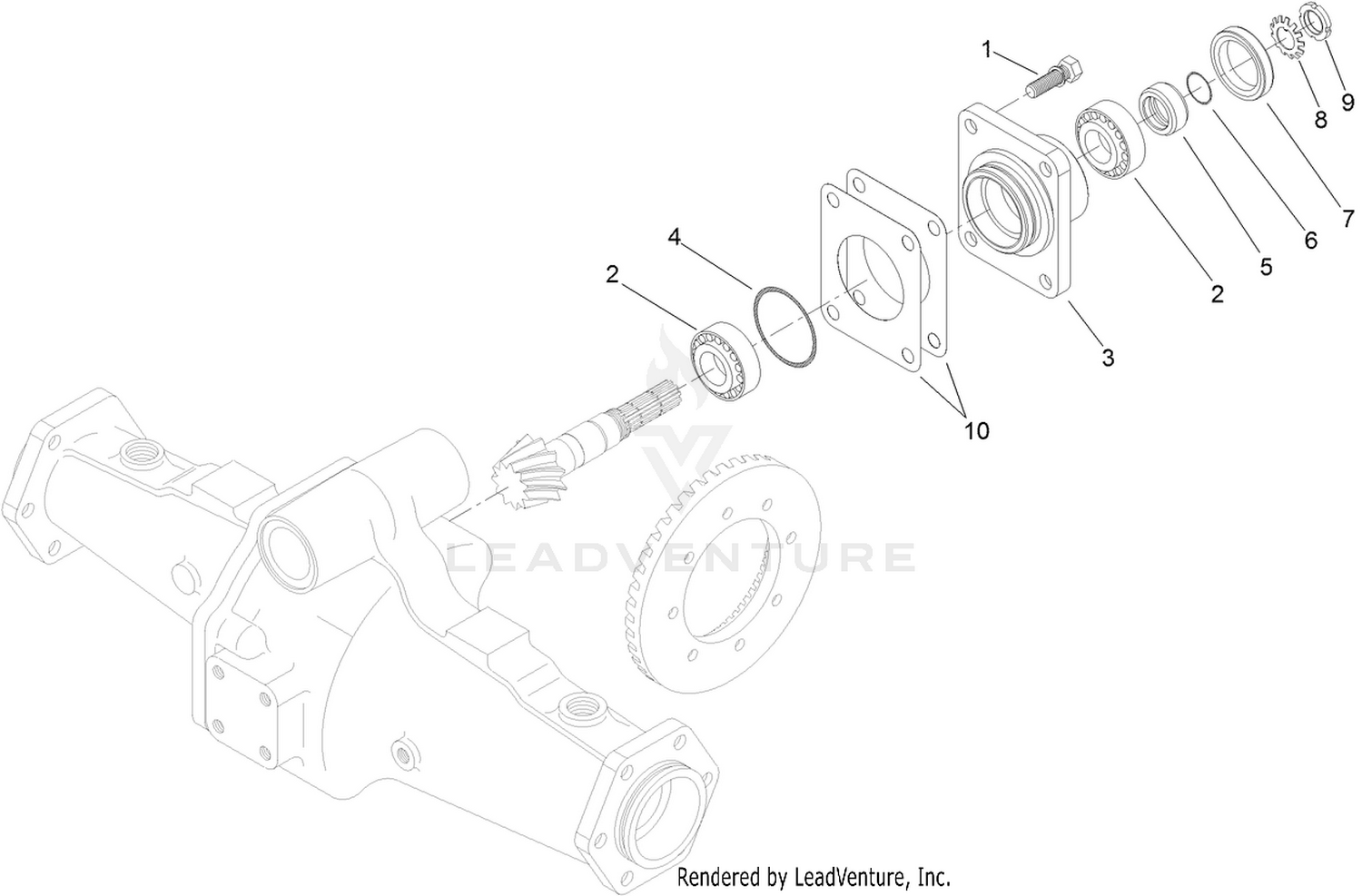 Bevel Pinion Shaft Assembly  Rear Axle Assembly No. 106-1120