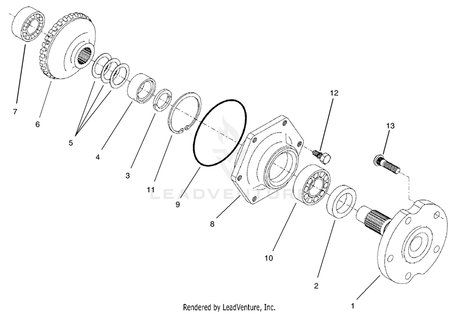 Rear Axle Assembly No. 95-7501 (Continued)  Axle Assembly