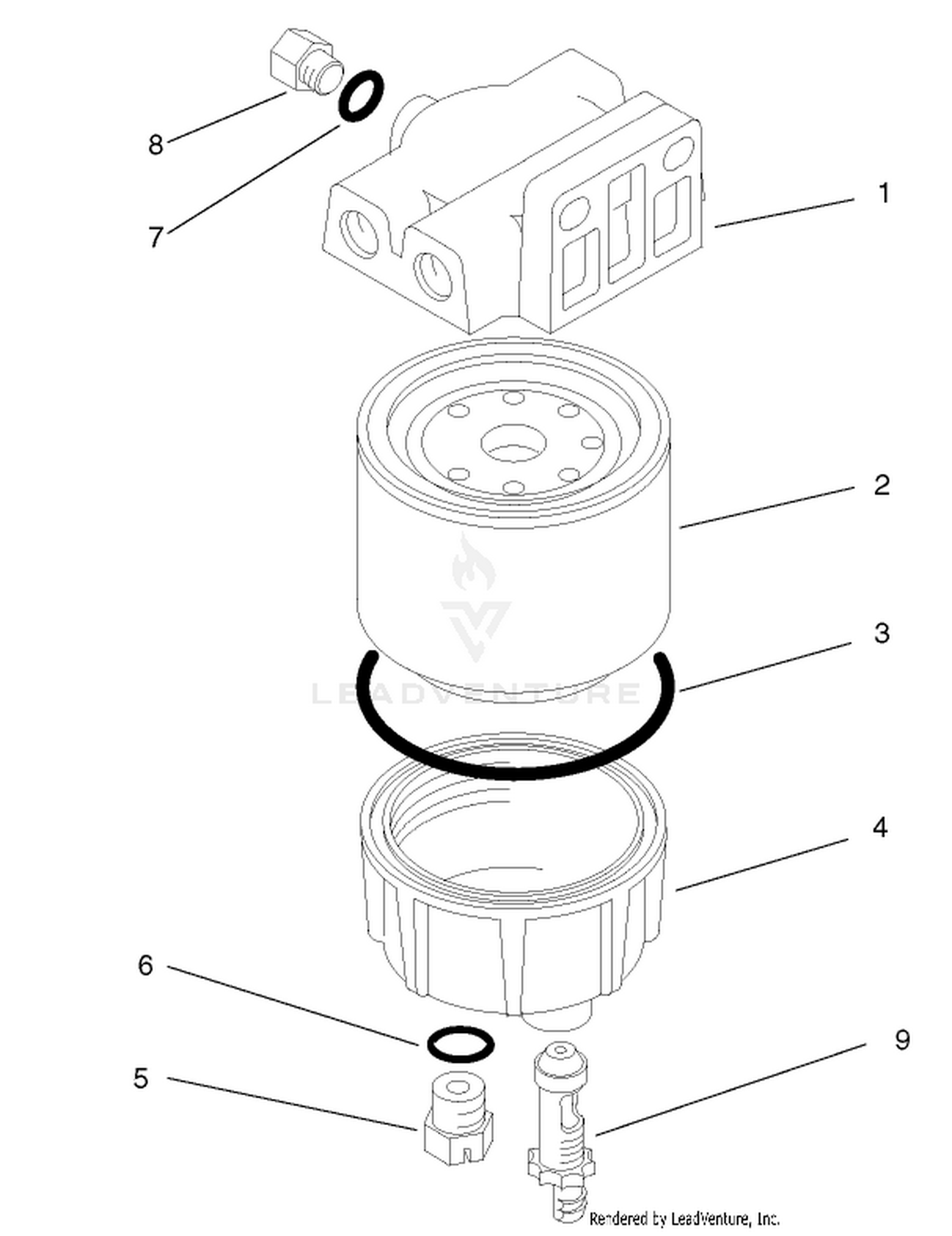 Water / Fuel Filter Assembly No. 98-9305