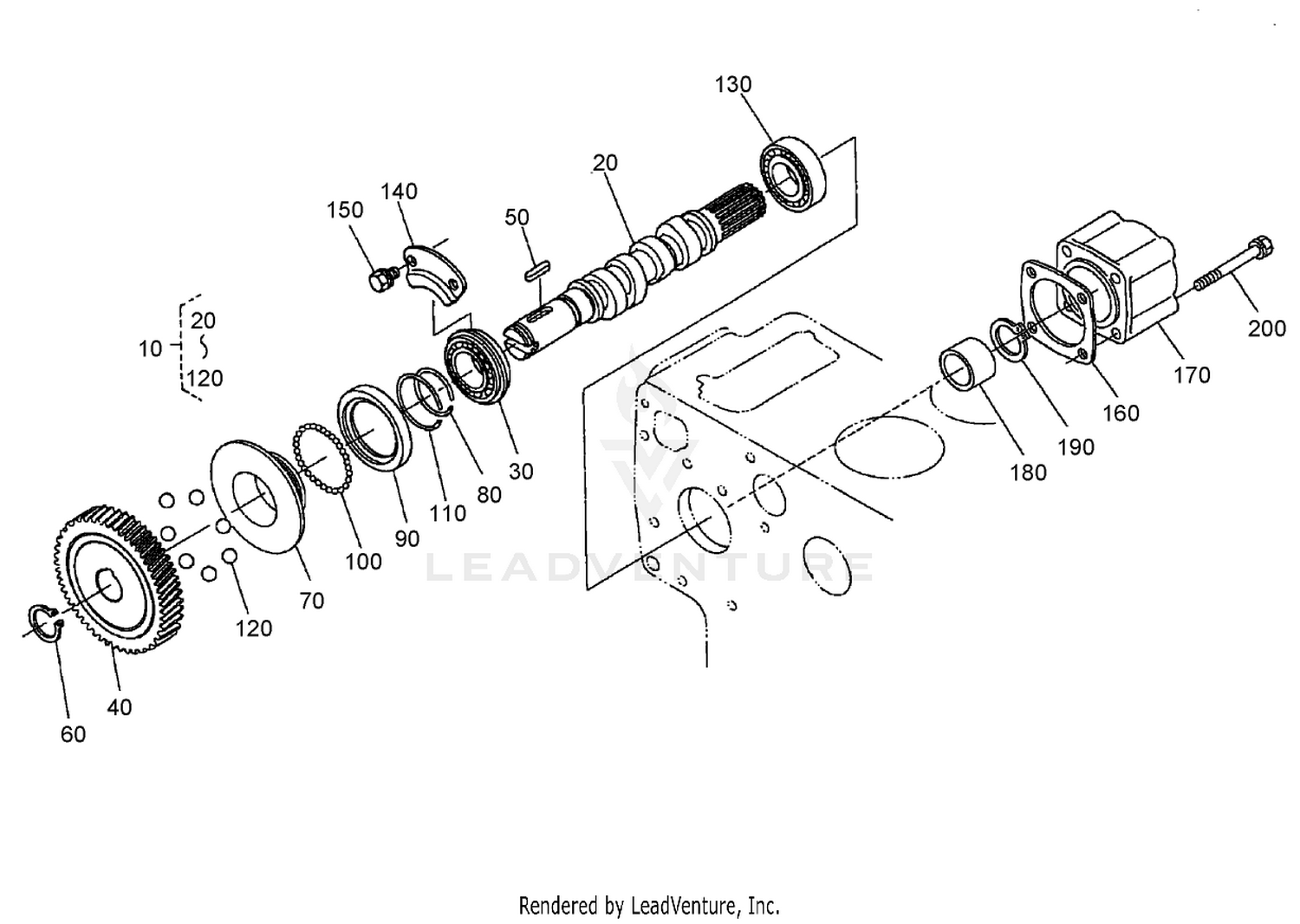 Fuel Camshaft and Governor Shaft Assembly