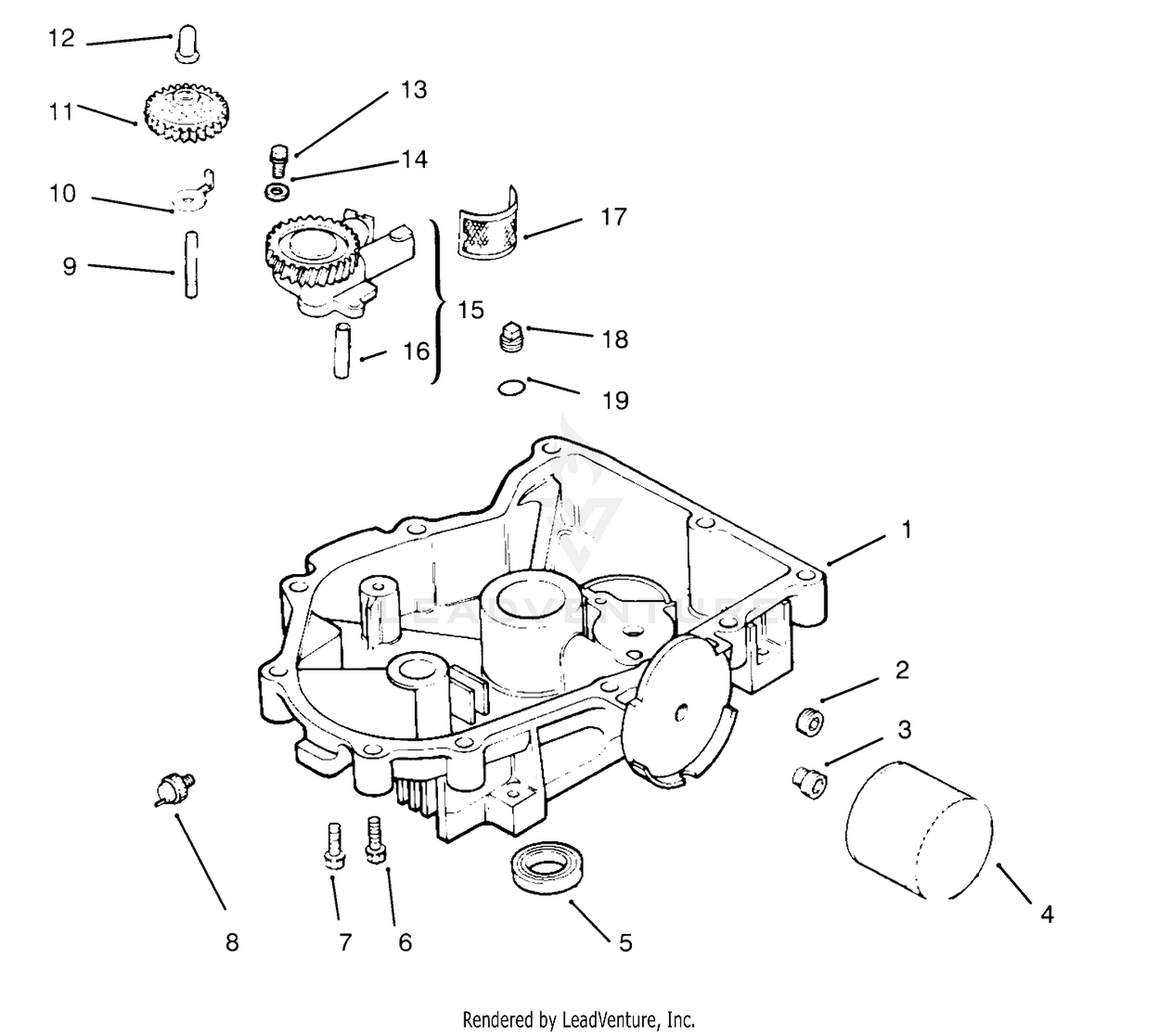Oil Pan/lubrication Kohler Engine Cv16s-Ps61514