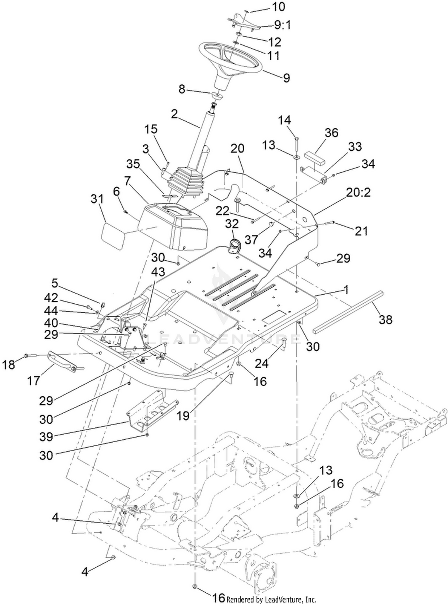Platform, Steering and Console Assembly