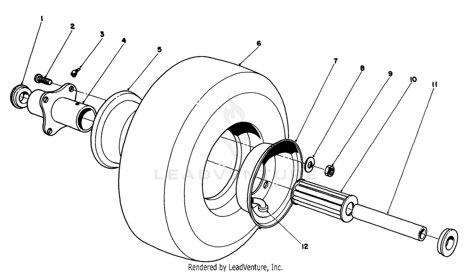 Cutting Unit Pneumatic Tire  Wheel Assembly No.54-8810 (optional)