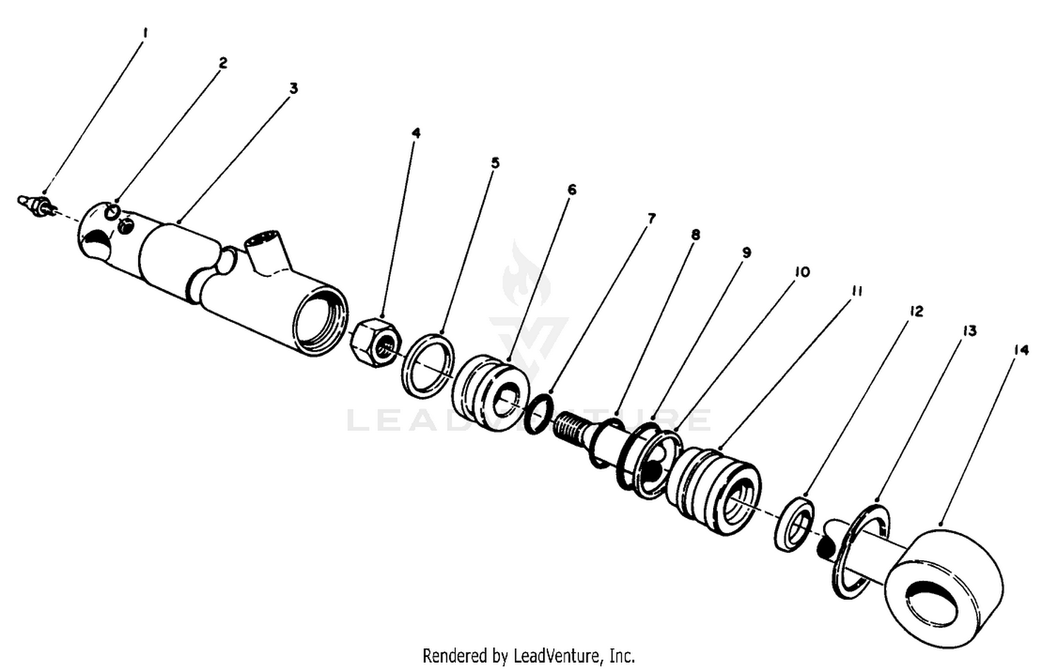 Hydraulic Cylinder-Rear No. 74-3300
