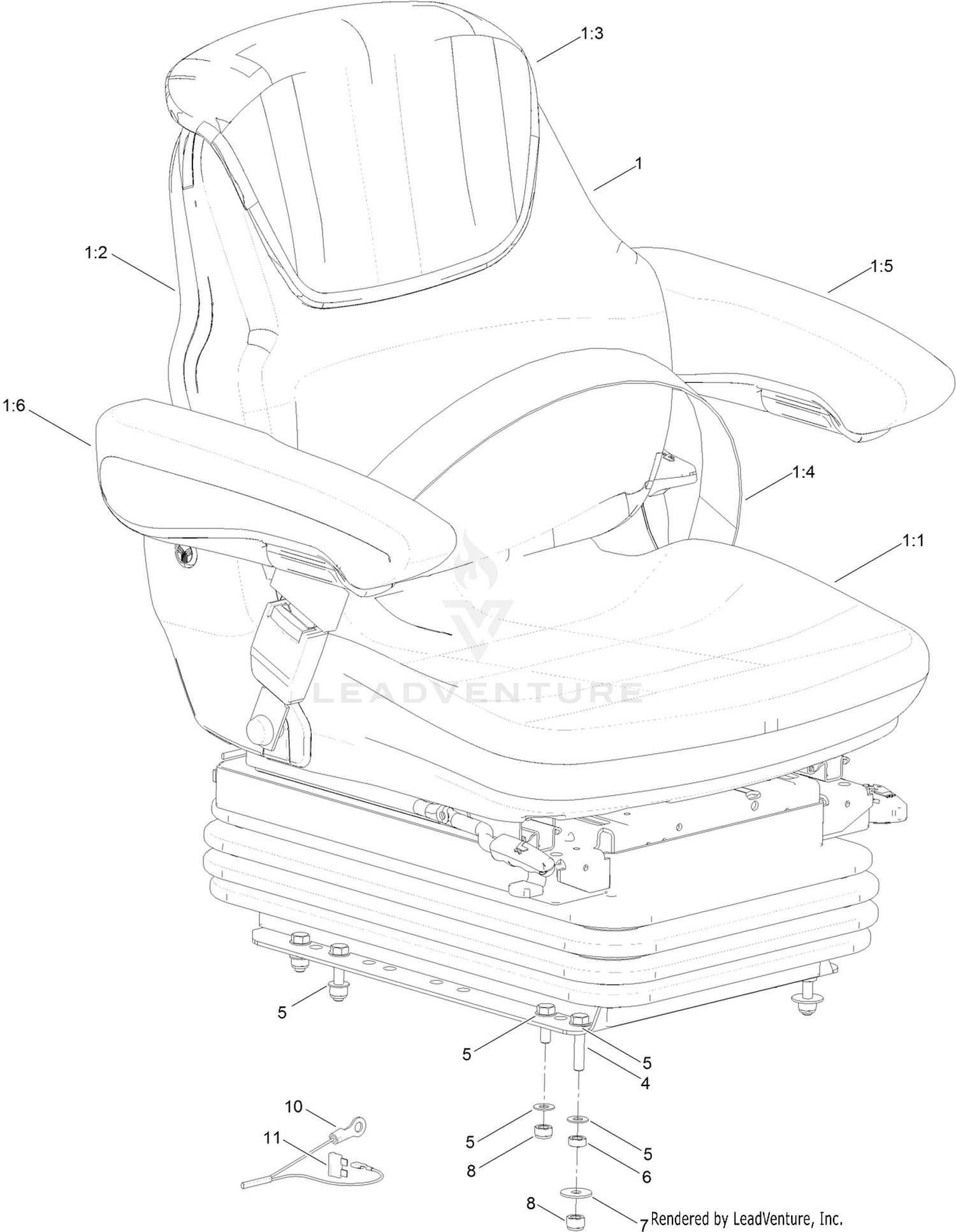 Deluxe PVC Seat Kit Assembly