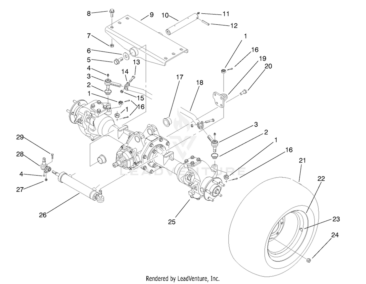 Rear Axle Assembly (model No. 30302)
