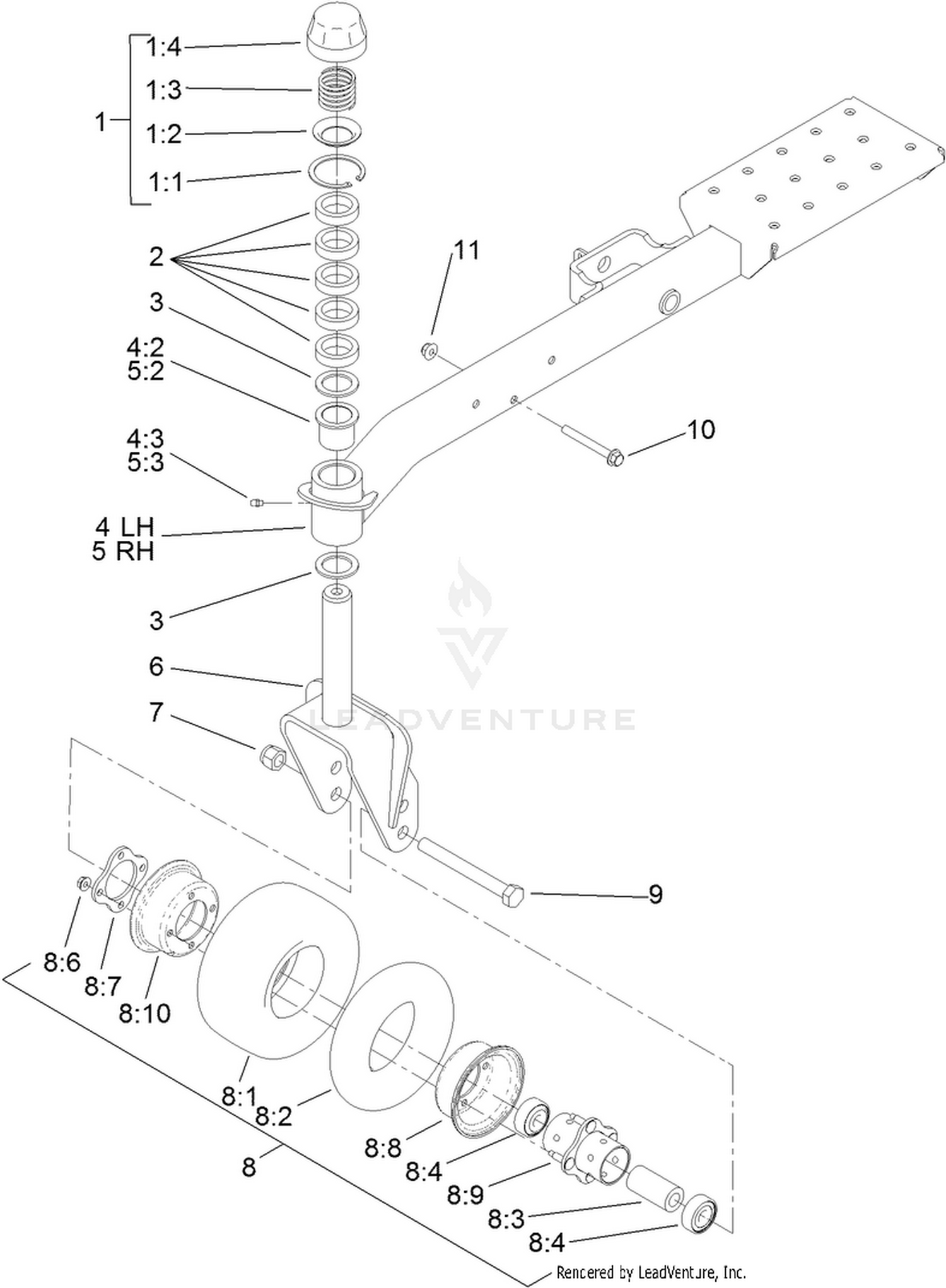 Caster Arm Assembly