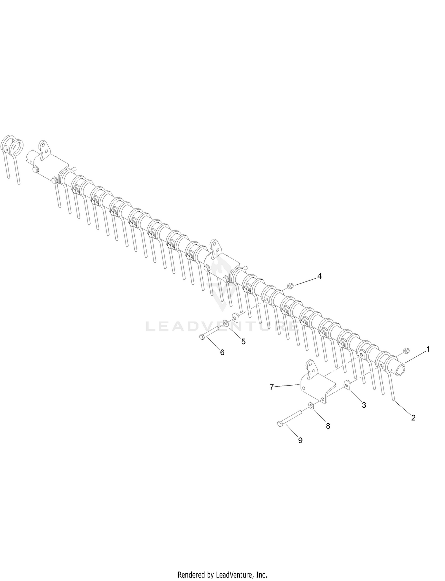 Spring Tine Bar Assembly No. 145-4210