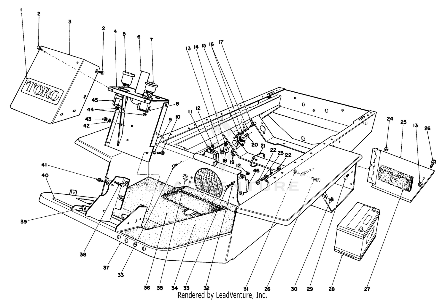 Frame And Steering Post Assembly