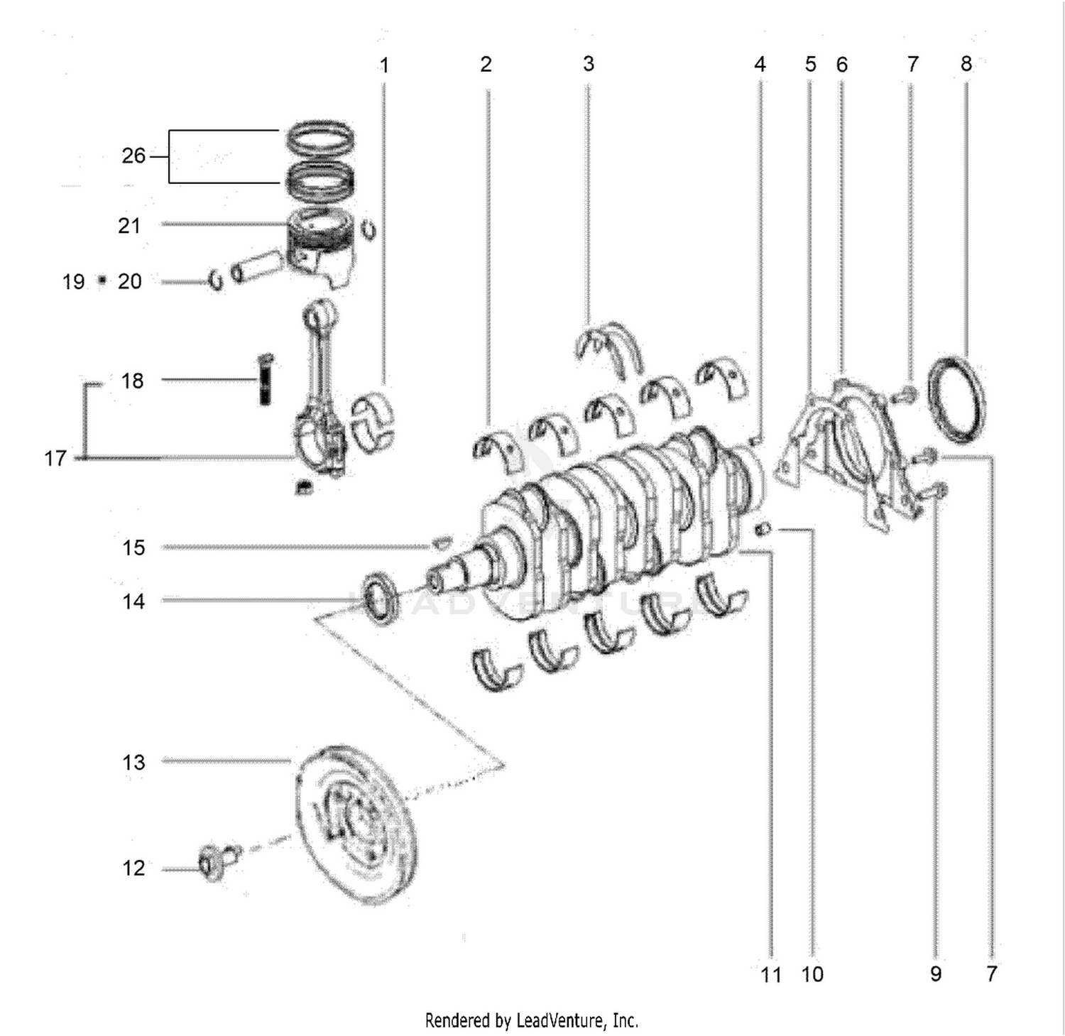 Crankshaft and Piston Assembly