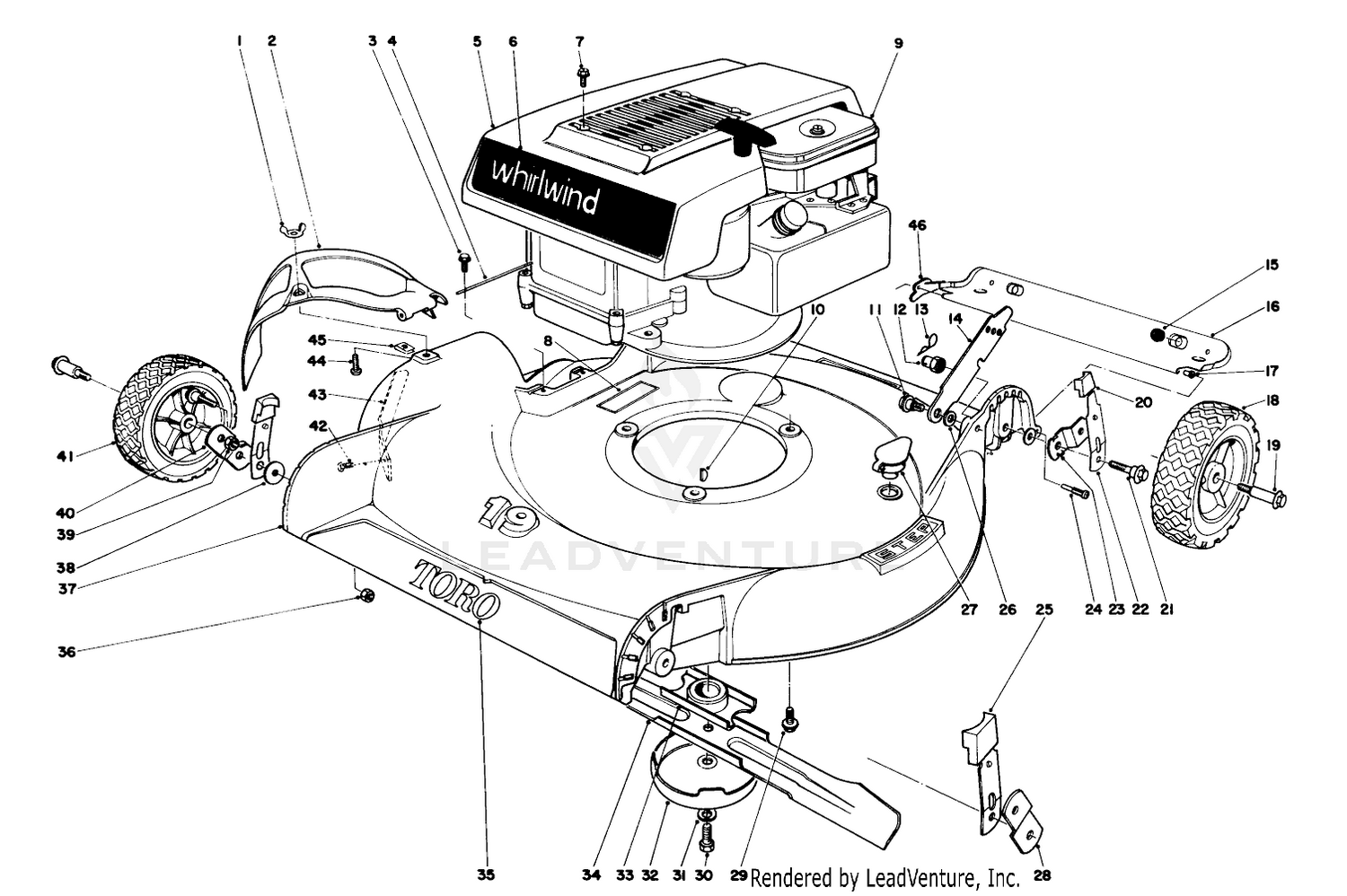 Housing  Engine Assembly-Models 16073  16173