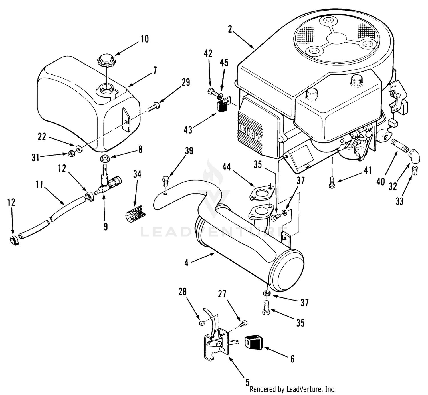 Engine Fuel  Exhaust Assembly
