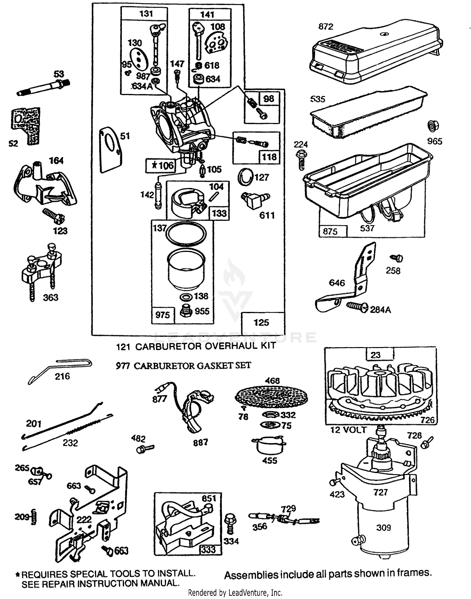 Briggs  Stratton Model No. 195707-0121-01 2