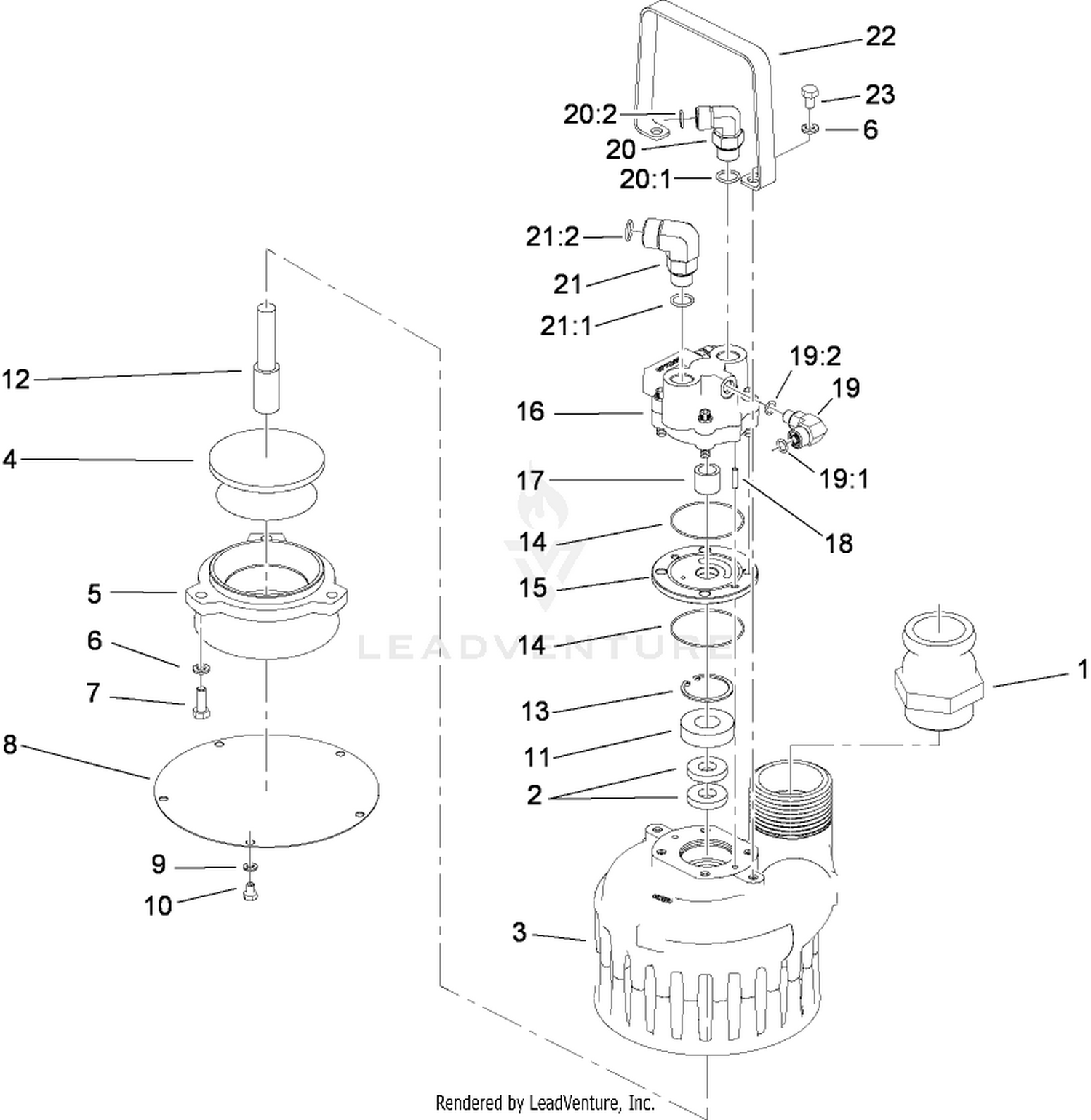 Centrifugal Water Pump Assembly No. 114-0629