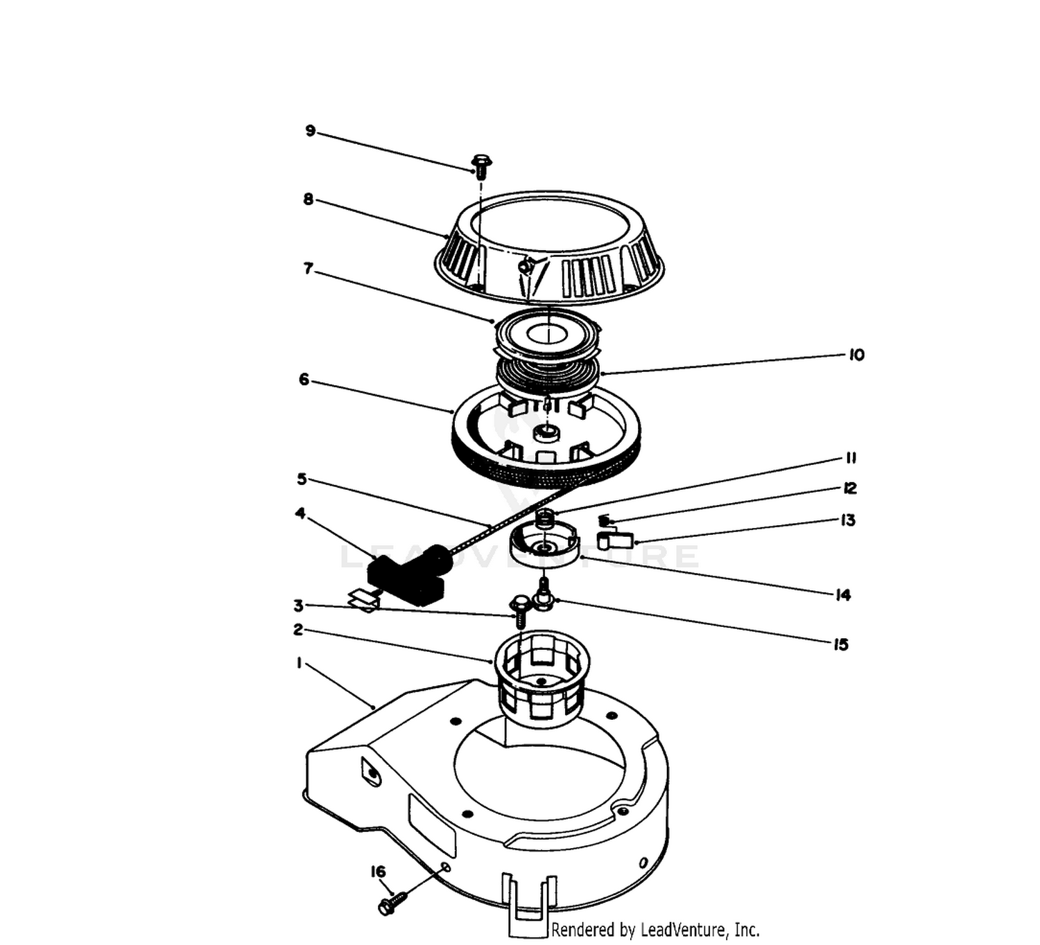 Recoil Assembly (engine Model No. 47pm1-2)
