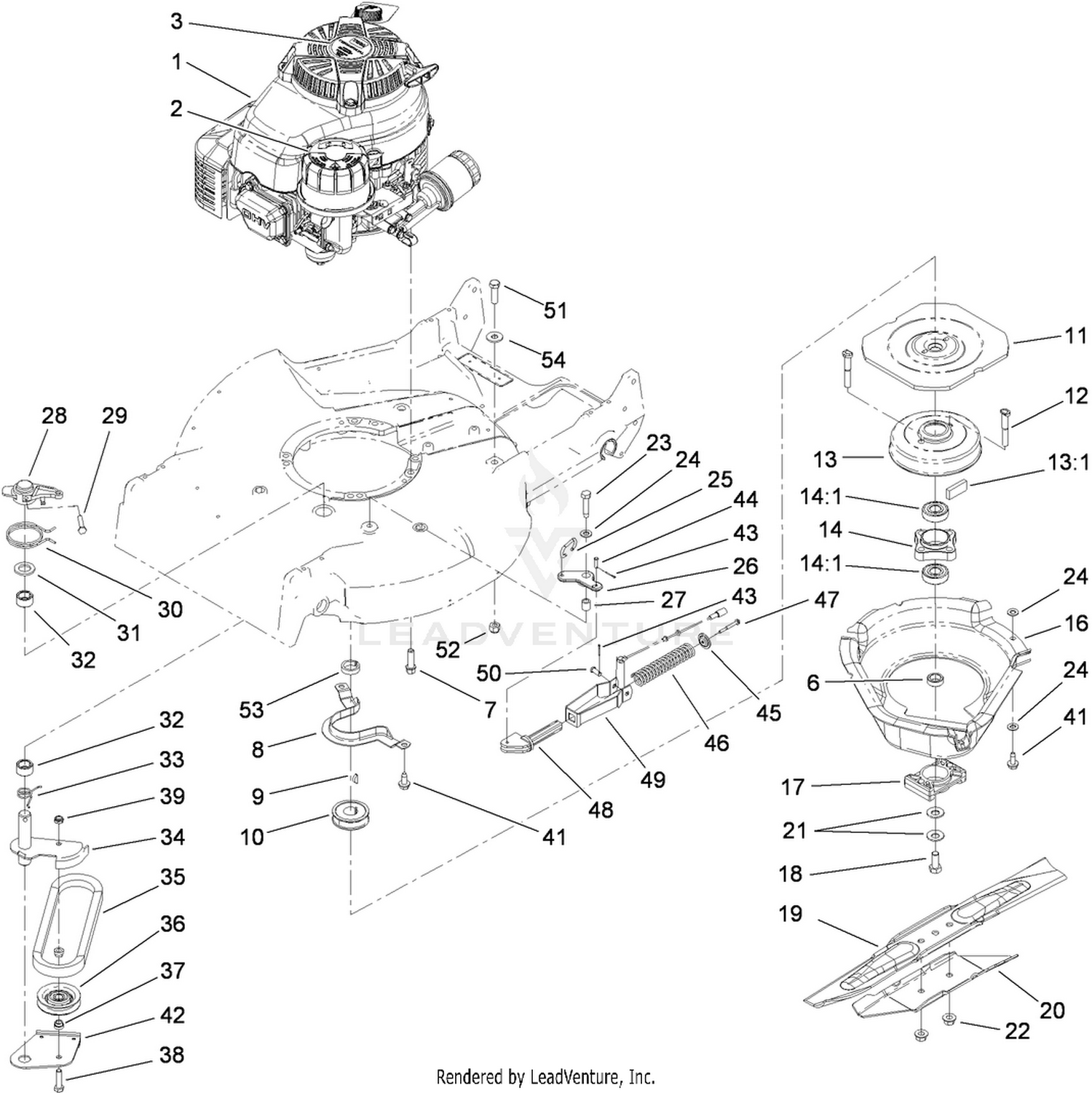 Engine and Blade Assembly