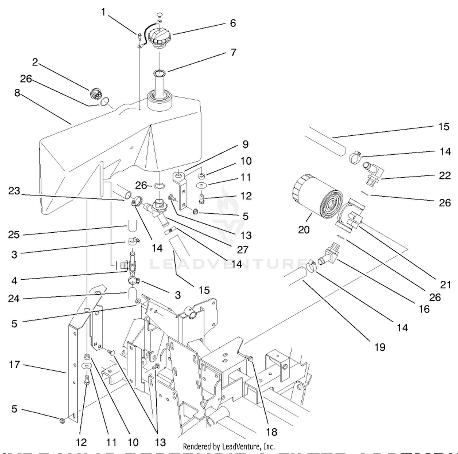 Hydraulic Reservoir  Filter Assembly
