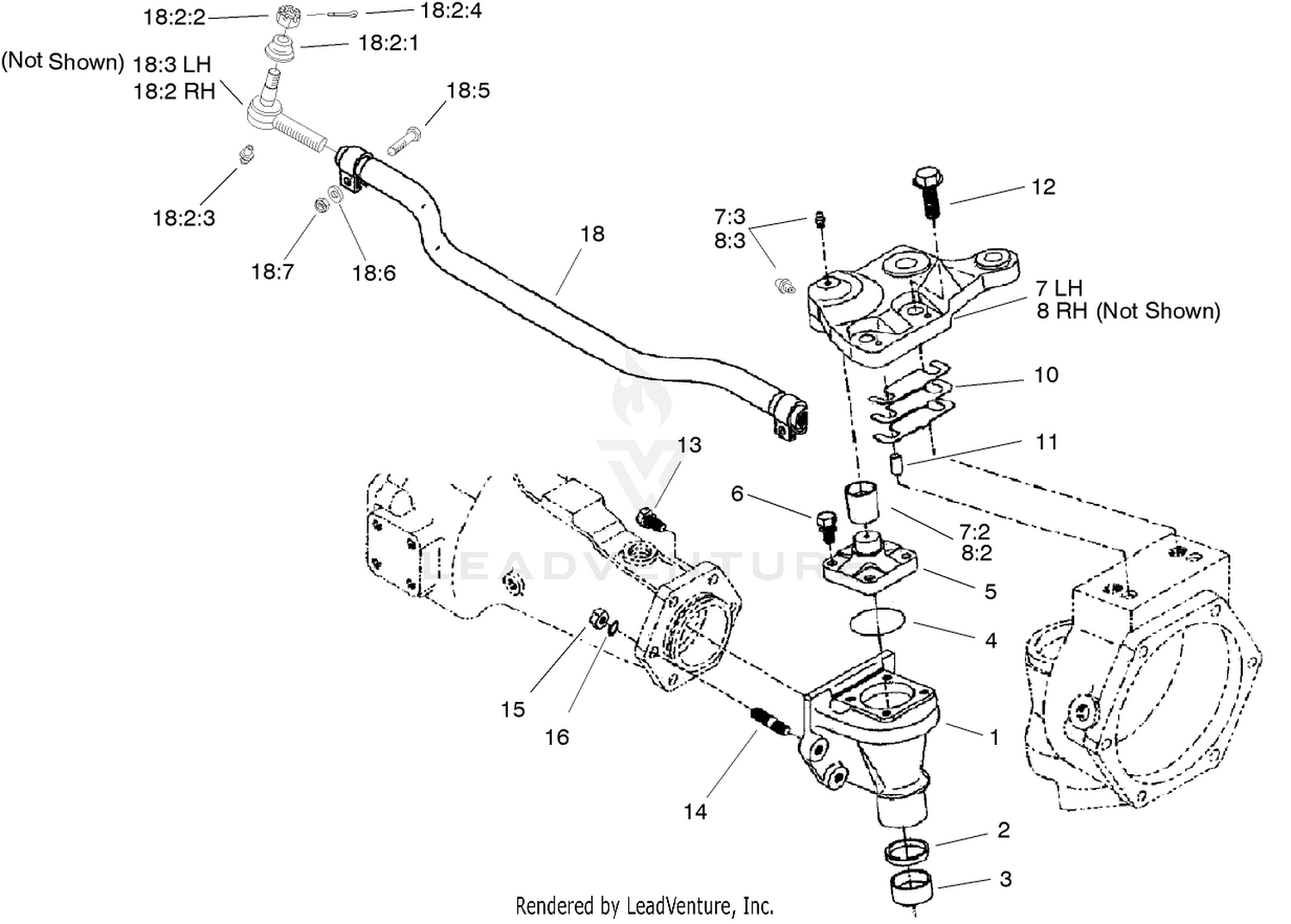 Bevel Gear Case Assembly  Rear Axle Assembly No. 100-3784