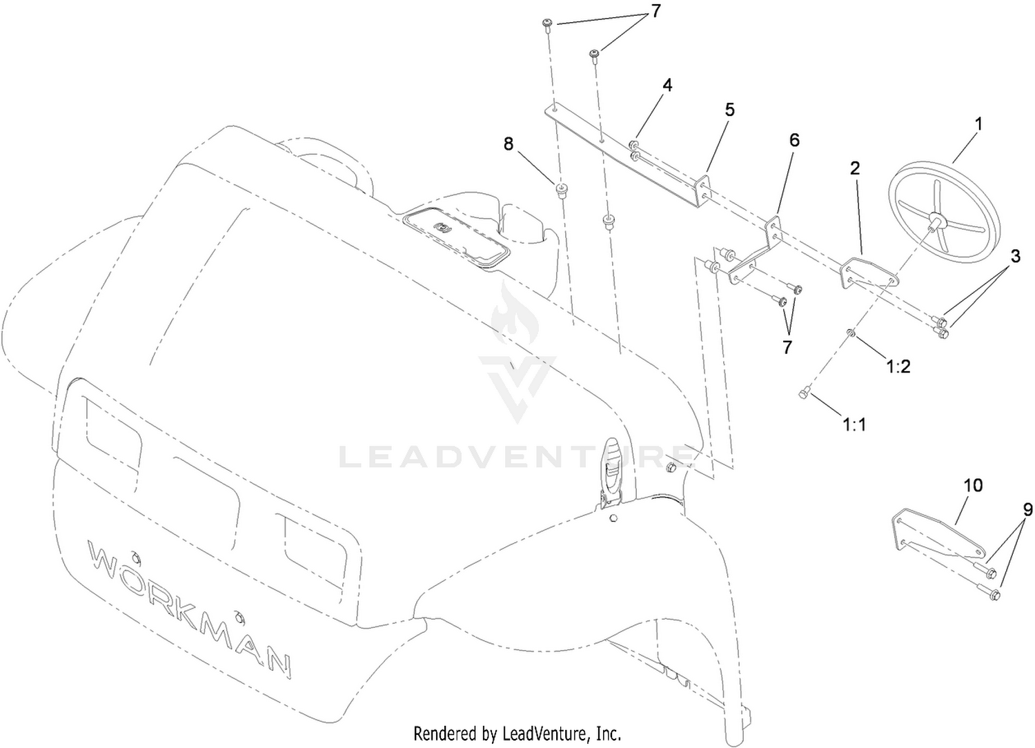Side Mirror Assembly No. 119-9546