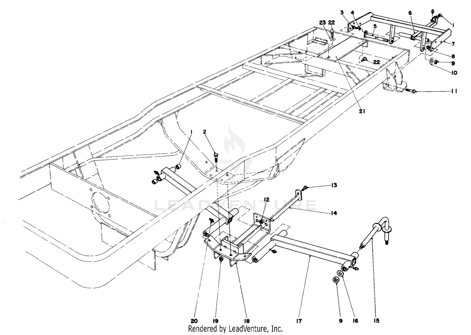Drawbar Assembly No. 1, 2 And 3 Position