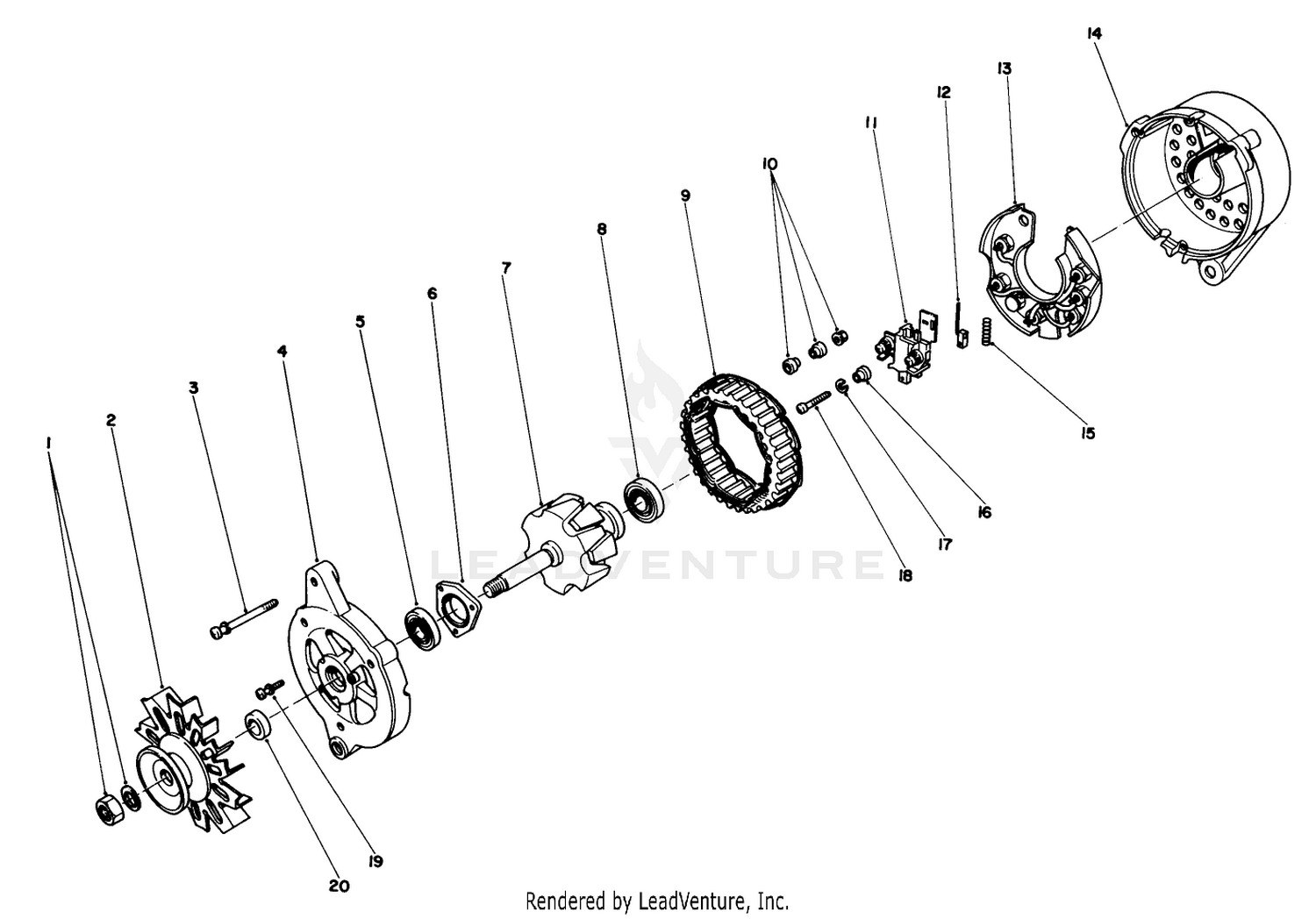 Alternator Assembly No. 43-0390