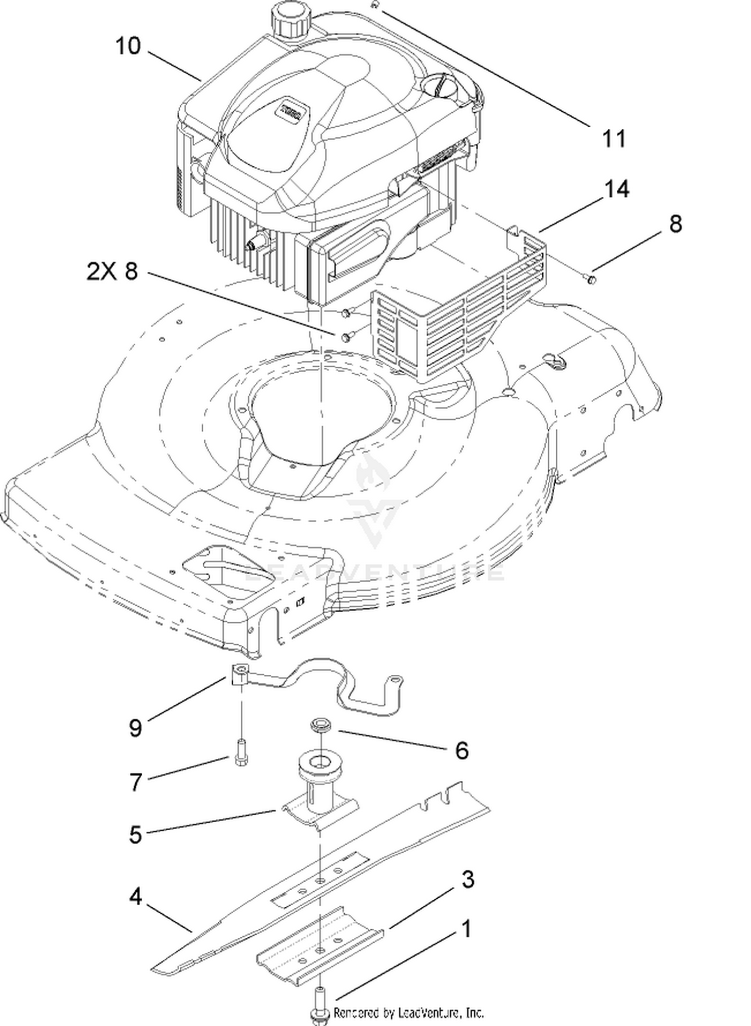 Engine and Blade Assembly