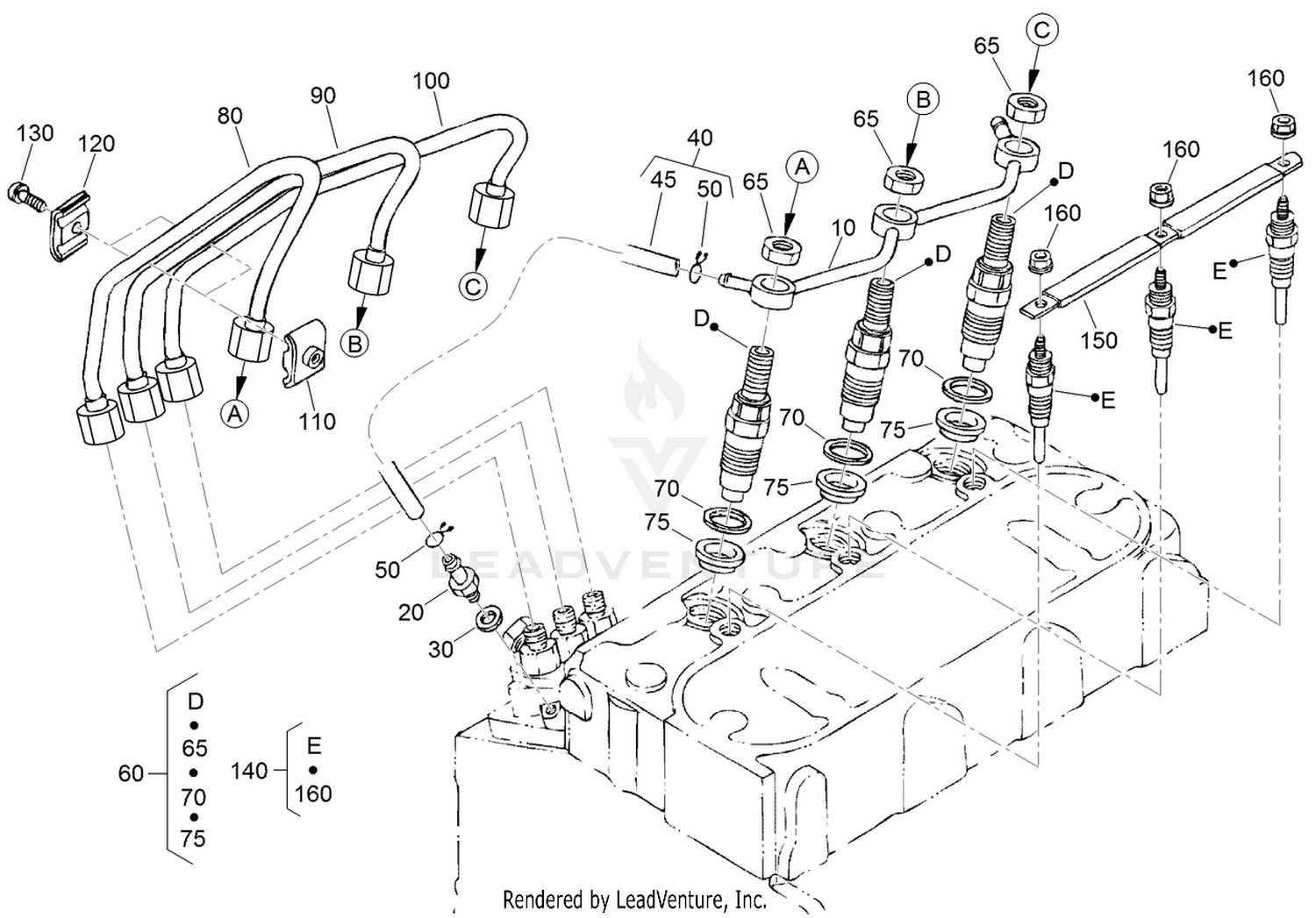 Nozzle Holder and Glow Plug Assembly