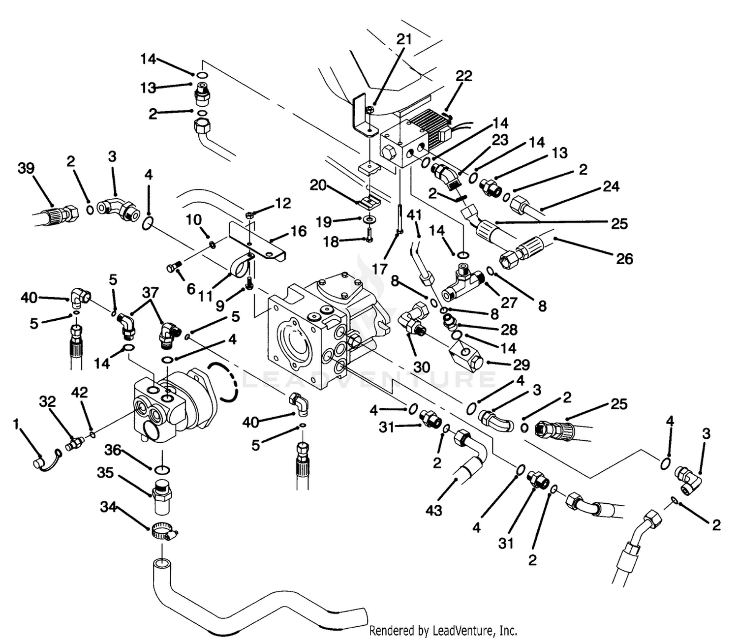 Hydraulic Pump Fittings Assembly