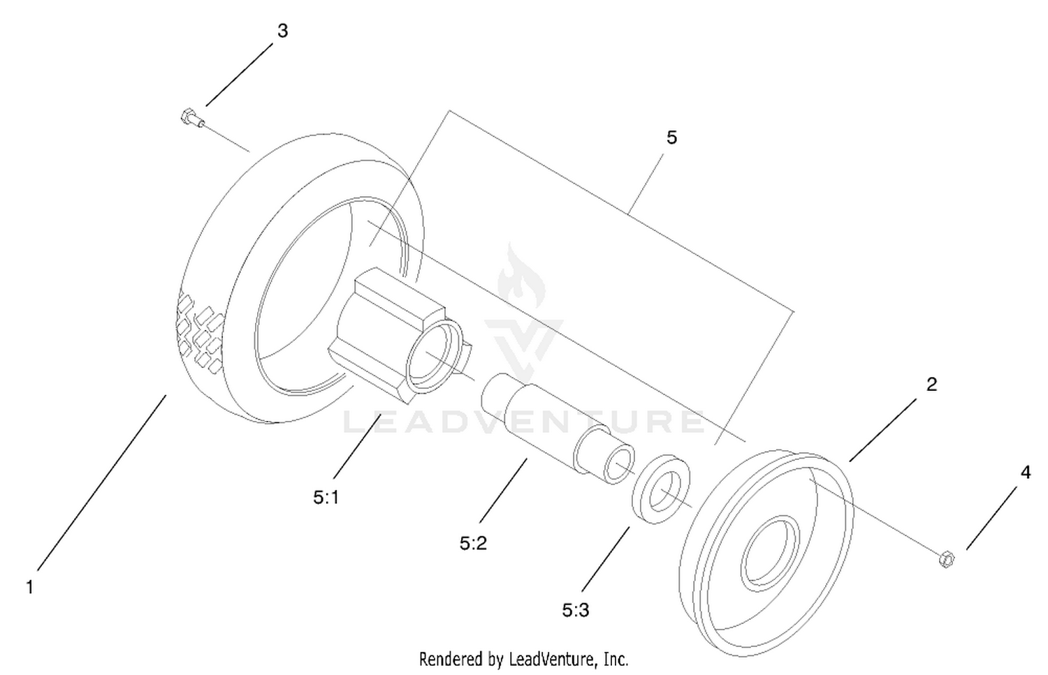 Front Wheel  Tire Assembly