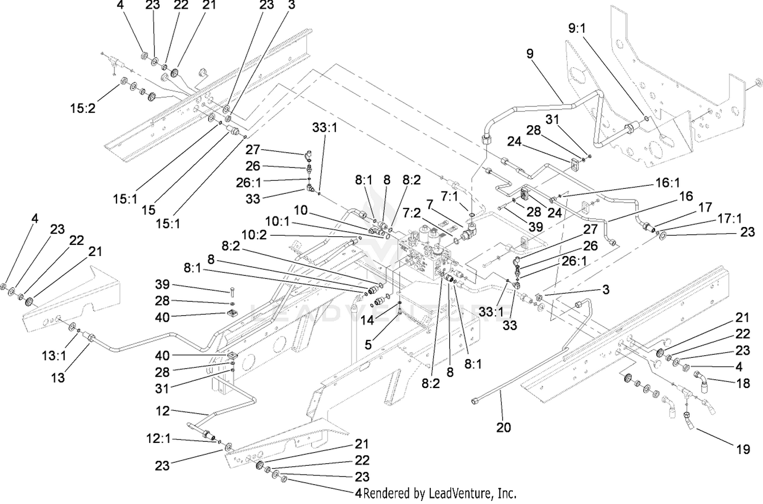 Rear Hydraulic Control Block Assembly
