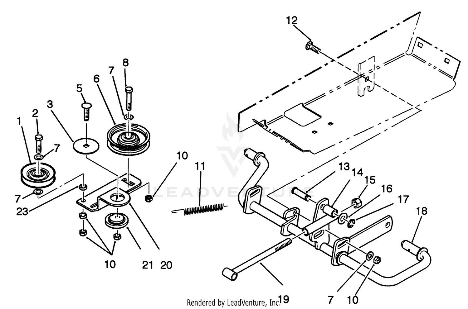 Idler And Pedal Shaft Assembly