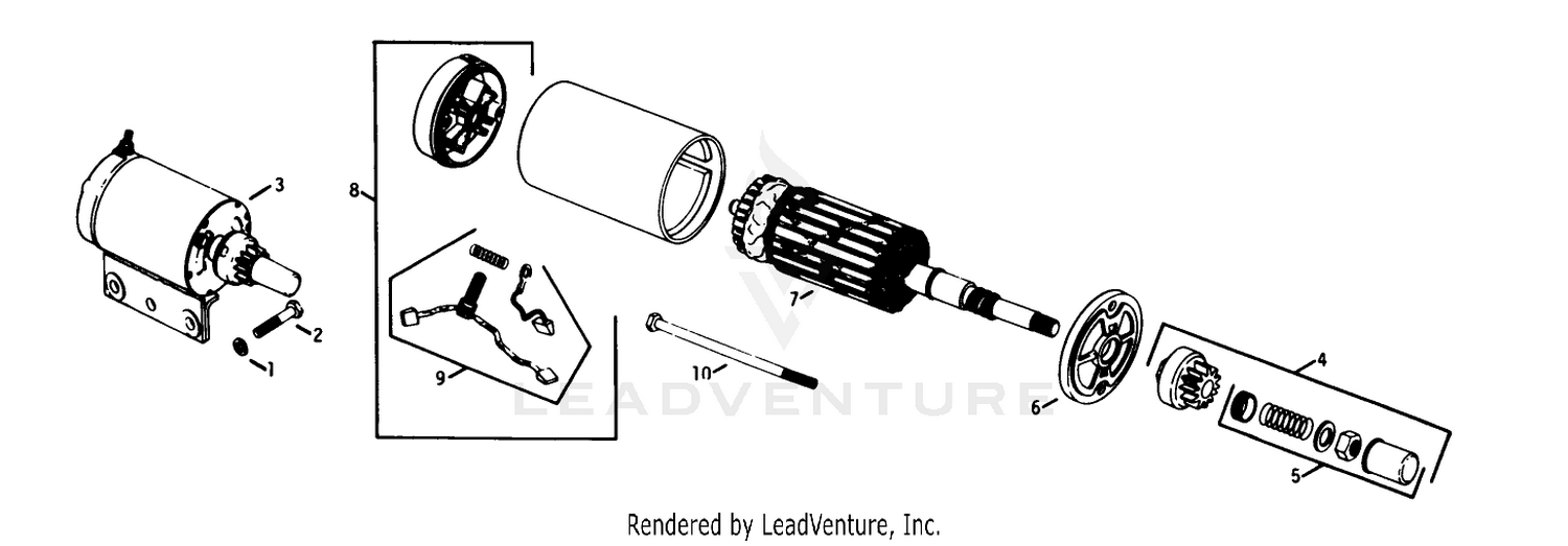Electric Start-Engine Assembly Kohler Model K-321s Spec. No. 60407