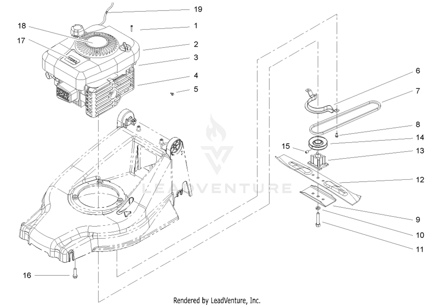 Engine and Blade Assembly