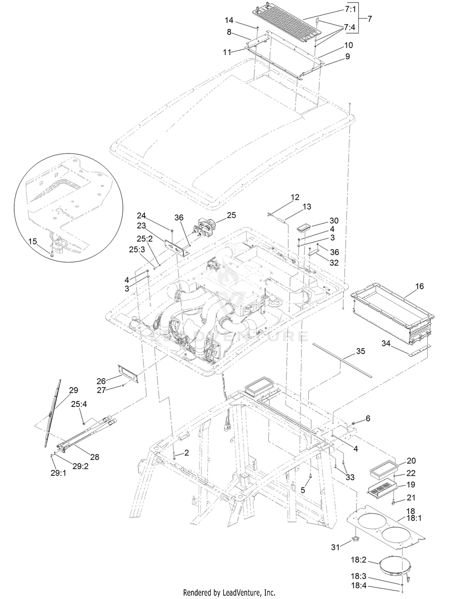 Windshield Wiper, Filter  and Air Conditioning Assembly