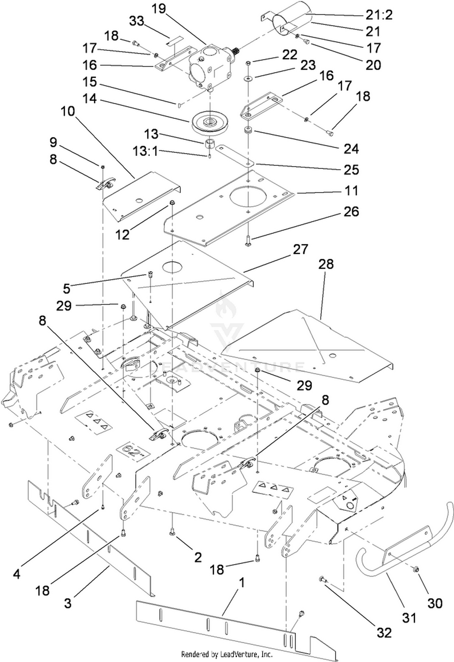 Cover and Gearbox Assembly