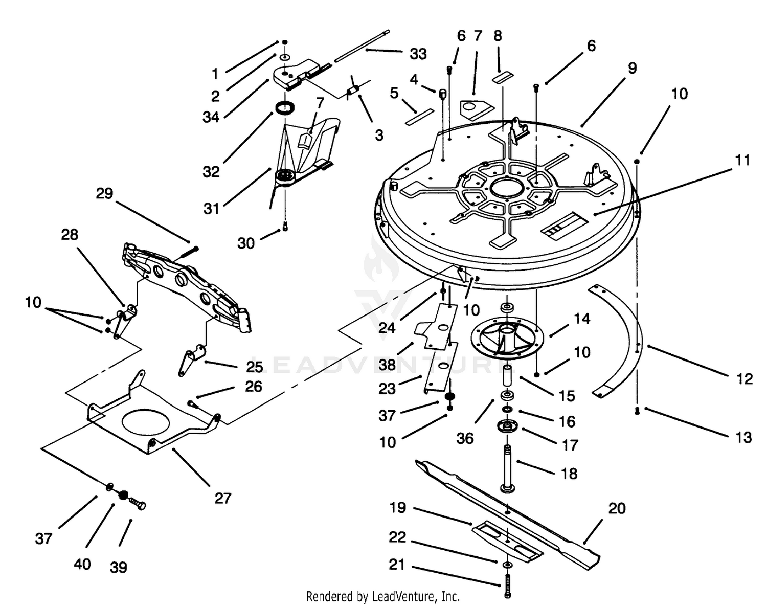 Deck  Spindle Assembly (32" Cutting Unit)