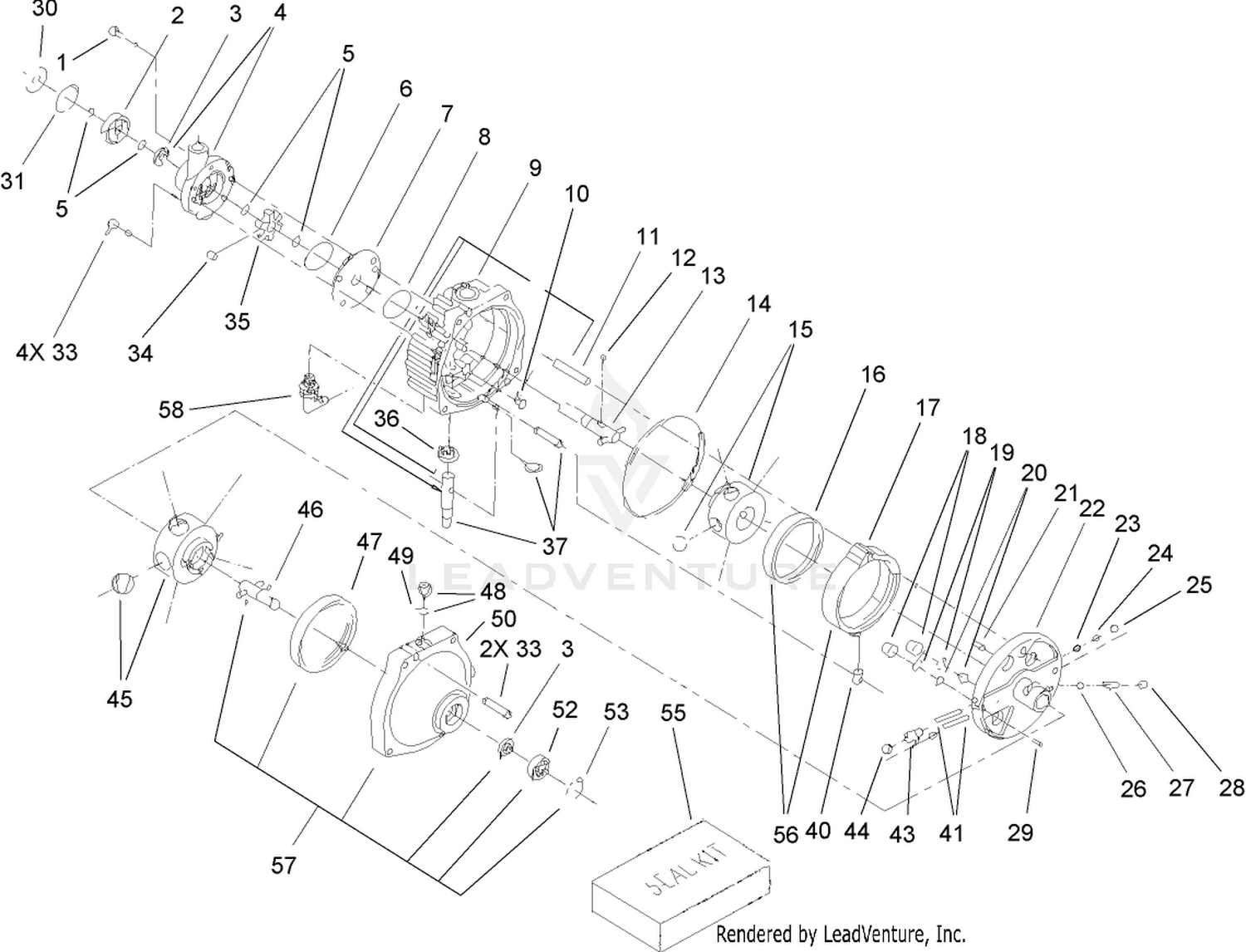 Hydro Transmission Assembly No. 94-2003